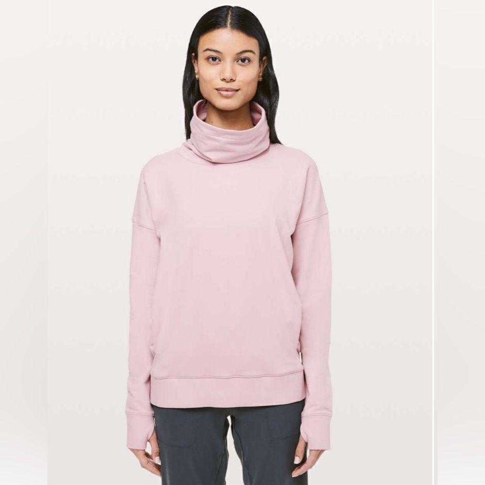 Lululemon go forward pullover porcelain pink size 4